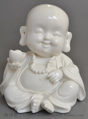 称心如意陶瓷小沙弥摆件开业礼品