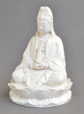 陶瓷摆件佛像汽车坐莲观音