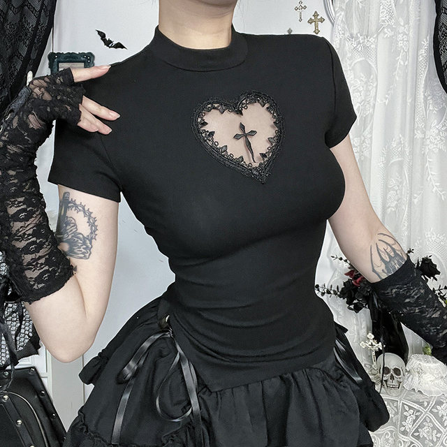 ເສື້ອຍືດສັ້ນແບບ gothic ຊ້ໍາ subculture tutu