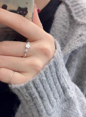 藤蔓小雏菊花朵戒指女