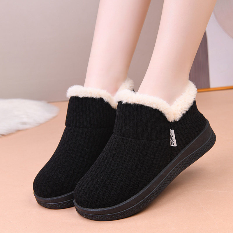 冬季新款保暖舒适棉鞋厚底防滑妈妈时尚棉鞋中老年休闲百搭居家鞋,淘宝优惠券,粉丝福利购,淘宝优惠卷