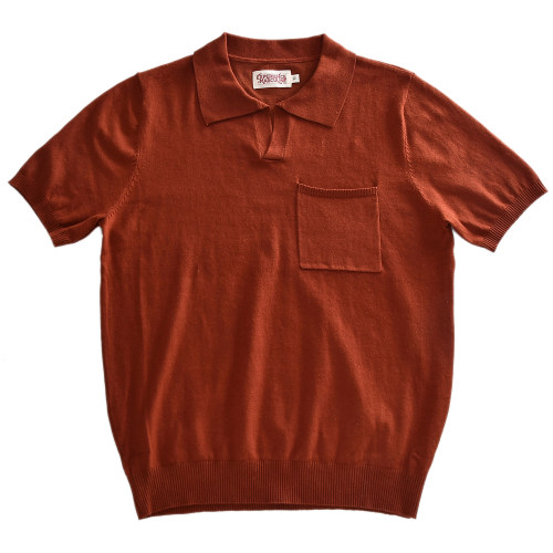 柴米意式马球Polo衫knit shirt美式复古纯棉针织T恤阿美咔叽夏季 - 图3