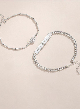 新款小王子与玫瑰花情侣手链一对原创小众轻奢简约手环异地恋礼物