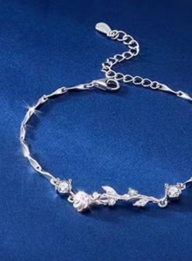 小王子与玫瑰花情侣手链男女一对轻奢小众简约滴胶手饰七夕节礼物