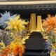 Hochzeitsbühnen-Hintergrundvorhang, Blumen-Hängeregal
