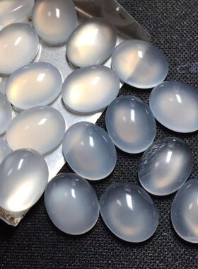 天然白玛瑙戒面B04-1 仿高冰种翡翠 GIC国检珠宝鉴定师标本特惠