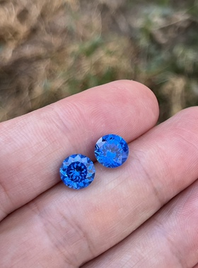 蓝小妖 培育钴尖晶石 合成尖晶石 堪比矢车菊蓝宝石 拍不出实物的