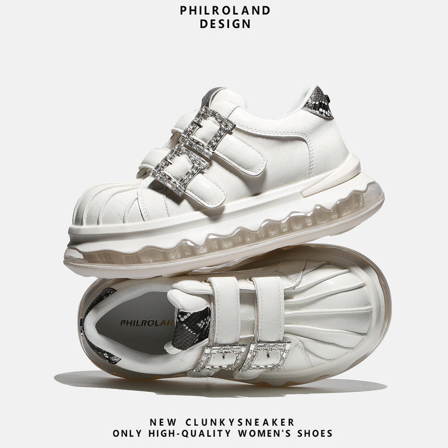 【蜜桔软糖】小众潮牌贝壳头面包板鞋女百搭厚底气垫魔术贴休闲鞋,淘宝优惠券,粉丝福利购,淘宝优惠卷