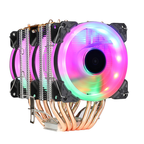 寒霜6热管CPU散热器1151风冷2011静音1155AMD台式机电脑CPU风扇i5 - 图0
