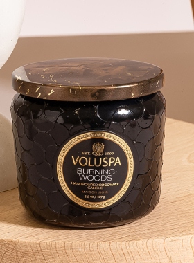Voluspa小浮雕玻璃杯香薰蜡烛