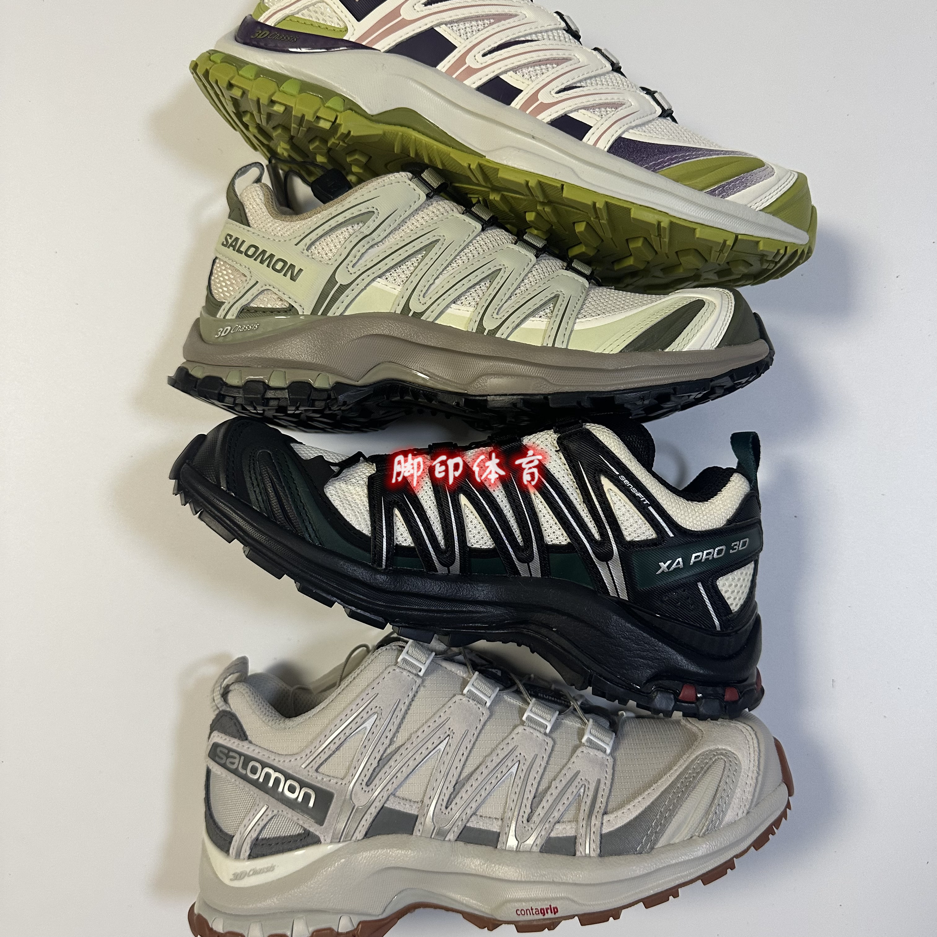 萨洛蒙 Salomon XA PRO 3D沙场灰合金灰竹墨黑复古户外跑鞋412322 - 图2