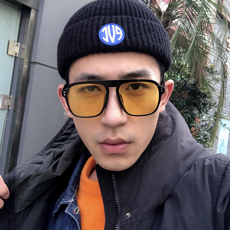 墨镜男士飞行毡式朋克复古韩版防紫外线太阳镜女潮 适合胖子大脸 墨镜男士飞行毡式朋克复古韩版防紫外线太阳镜女潮 适合胖子大脸