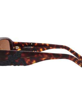 代购MCM男女太阳镜防紫外线棕色镜片非偏光55mm镜片方形色