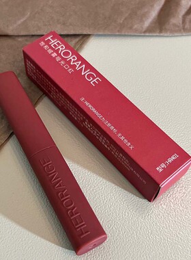 HERORANGE~饱和绒雾哑光细管口红雾面丝绒兔年限定正红色唇膏平价