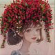 Simulated rose vine flower rattan ceiling set decoration