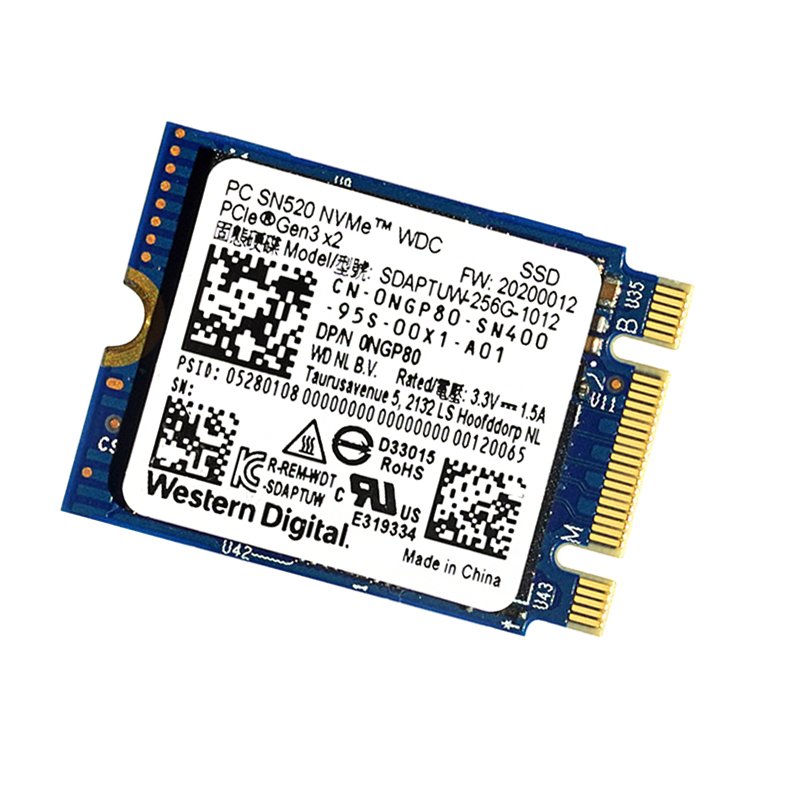 WD西部数据SN520 256G 512G PCIE NVMe 2230笔记本台式机固态硬盘 - 图2