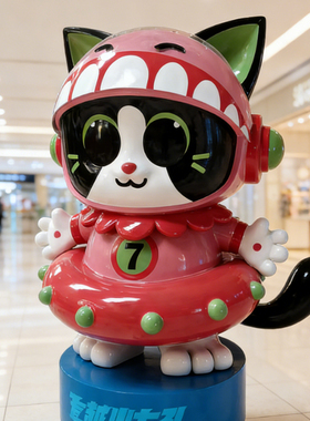 定制玻璃钢卡通吉祥物招财摆件