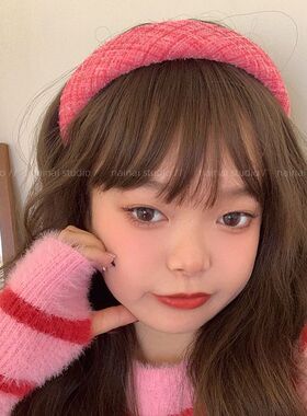 芭比风色系火龙果发箍小香