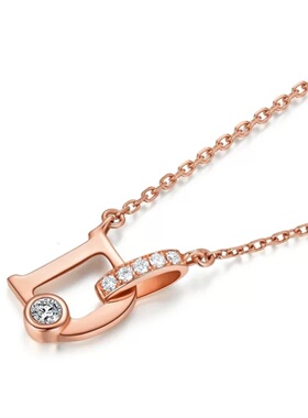 IDO18K金字母锁骨链送女友