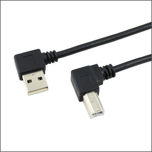 CY 左弯USB打印线 双弯头USB打印线 USB弯头打印数据线 0.5米/1米