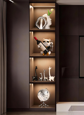 酒柜装饰摆件轻奢高档客厅展示柜