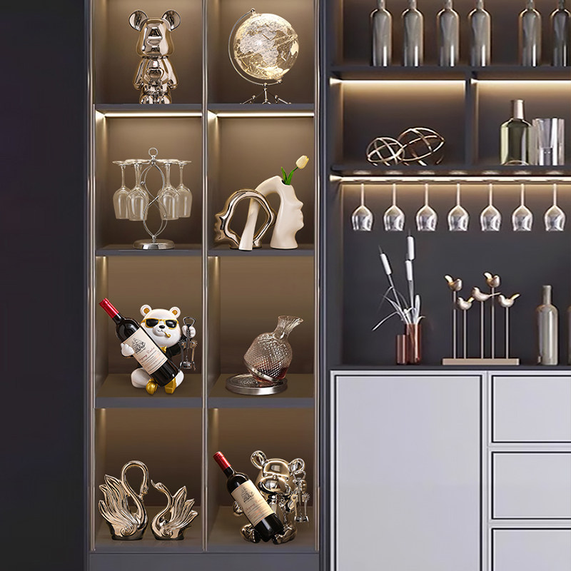 红酒架摆件轻奢高档酒柜装饰品客厅餐边柜工艺品摆设乔迁新居礼品,淘宝优惠券,粉丝福利购,淘宝优惠卷