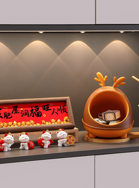 八方来财玄关客厅电视柜摆件2026