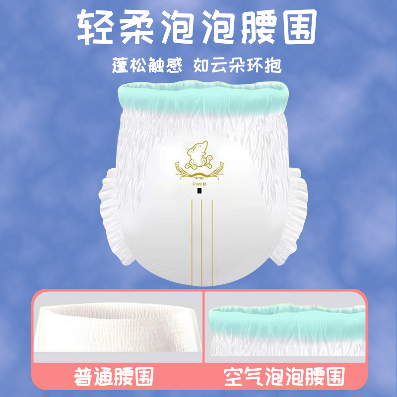 泡泡腰围一体全包臀拉拉裤6XXXXXXL超大码男女胖宝宝纸尿裤尿不湿 - 图1