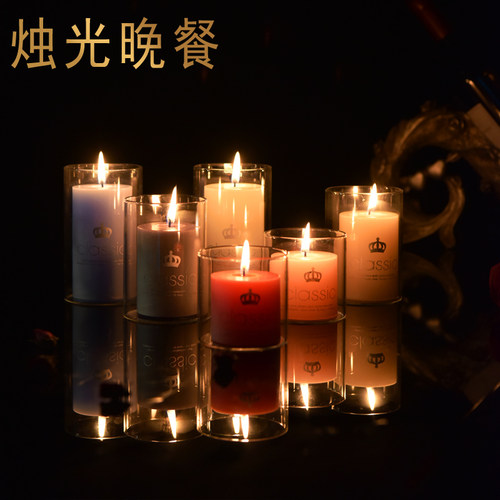 经典classic香薰蜡烛浪漫婚庆生日家居欧式大圆柱无烟蜡去味吸烟 - 图1