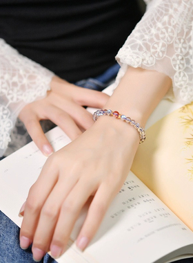 7A级冰种蓝光月光石手链