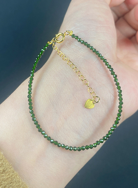 迷你星空绿砂石手链尖晶石手串