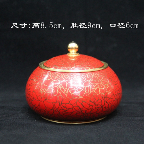 北京景泰蓝铜胎掐丝珐琅实地磨光将军罐罐子摆件库存老货手工制作 - 图1