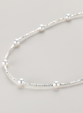 猫蛰女生纯银几两碎银子手链