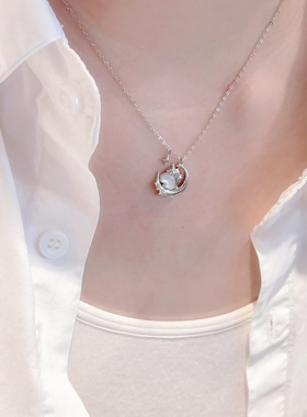 猫蛰S999足银以梦为马项链