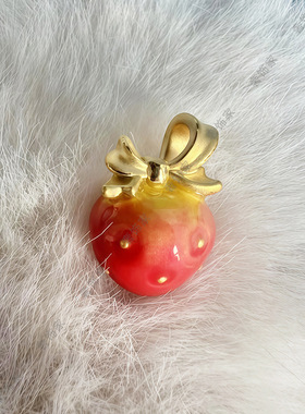 沙金可爱草莓系列金福袋吊坠暴富配件手链闺蜜项链挂件饰品