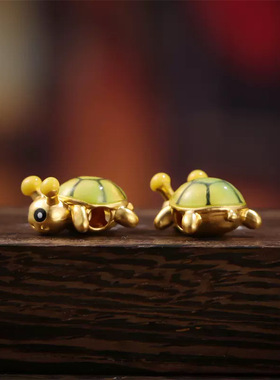 黄金色夜光小乌龟壳蜜蜂转运珠发财手串编织手绳DIY小配件