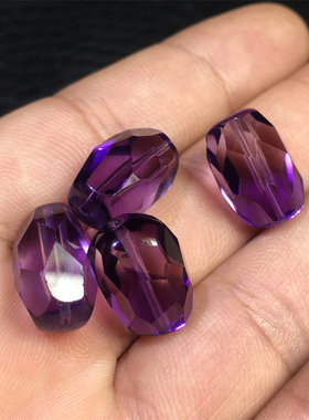 紫水晶男女单珠手串随形原矿手链