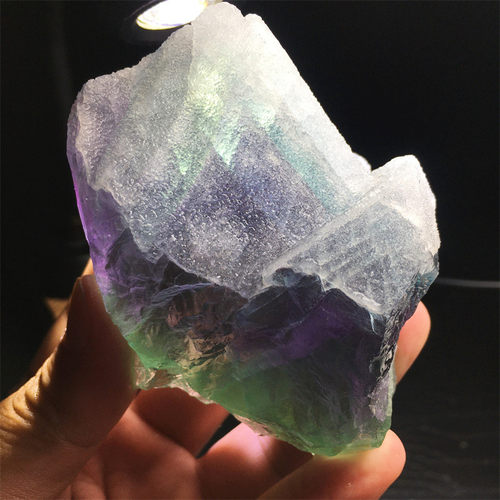 天然莹石水晶绿蓝紫萤石七彩彩虹摆件扩香原石矿标本小孩鱼缸摆放 - 图2