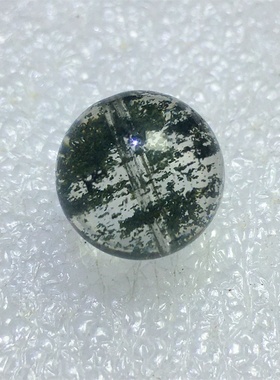 天然水晶原石绿幽灵单珠情侣手串