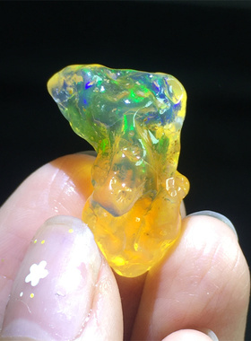 纯天然男女原石火彩吊坠标本收藏