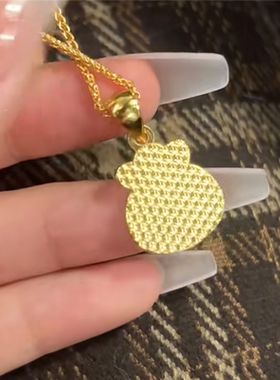 cnc碎碎冰福牌招财钱袋子项链