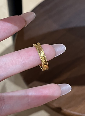 巨闪六边形龙鳞工艺花纹情侣对戒