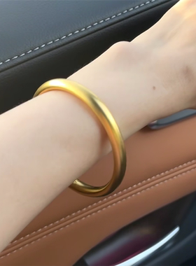 古法泥鳅背錾刻莲花心经手镯女