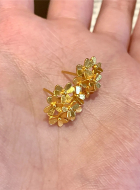 温婉古典繁花似锦花塔耳钉女