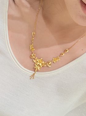 花月佳期三生花项链女订婚结婚