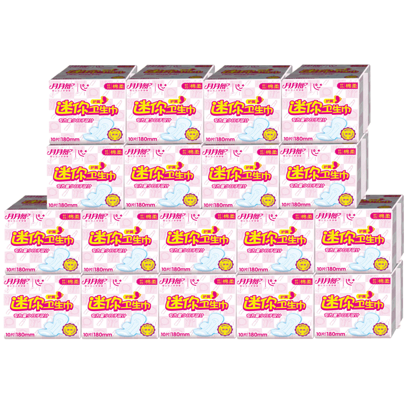 月月舒棉柔整箱组合180mm薄卫生巾 月月舒卫生巾