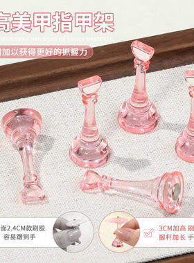美甲用品半透粉白色云纹理甲托新手diy练习托穿戴甲拍照工具