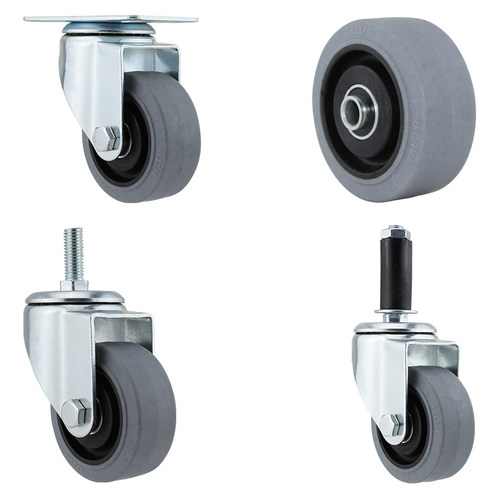 万向轮3寸4寸5寸平板静音防静电6导电咐静电工业推车刹车轮子脚轮 - 图3