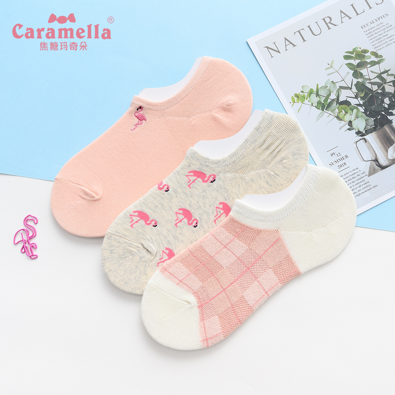 caramella浅口夏天士可爱潮女短袜 caramella服饰短袜/打底袜/丝袜/美腿袜