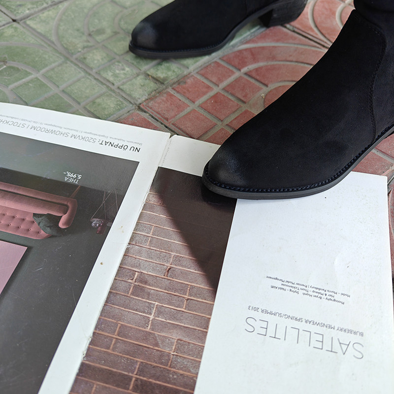 西部牛仔靴子女2024冬季新款复古长筒堆堆靴百搭尖头显瘦骑士靴女,淘宝优惠券,粉丝福利购,淘宝优惠卷